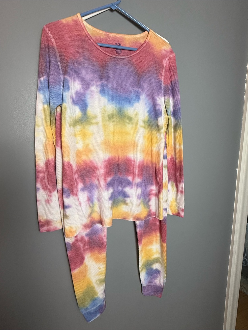 Fruit of the Loom Women's XL (16/18) Waffle Knit Thermal Pajama Set